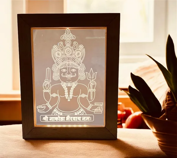 3D_Illusion_Led_Wooden_Frame_(Nakoda_Bhairav)