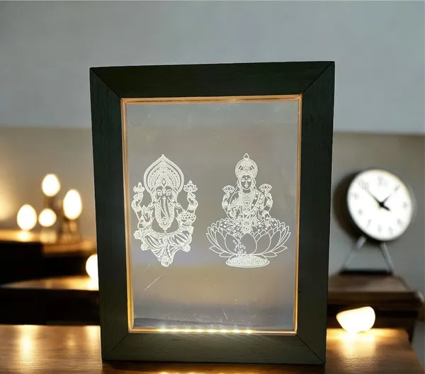 3D_Illusion_Led_Wooden_Frame_(_Laxmi_Ganesha)