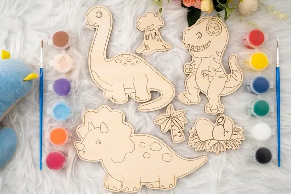 Diy_Mdf_Dinosaur_Coloring_Kit