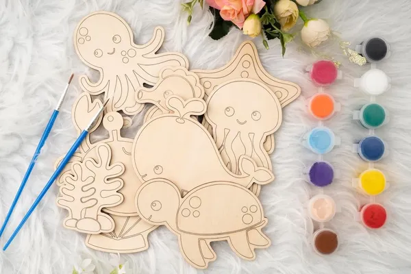 Diy_Mdf_Sea_Animals_Coloring_Kit