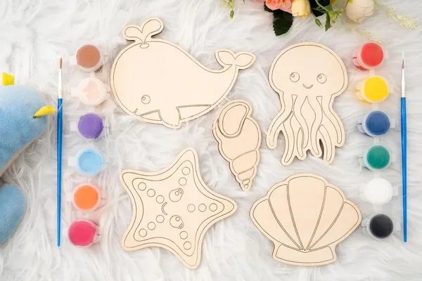 Diy_Mdf_Sea_Animals_Coloring_Kit