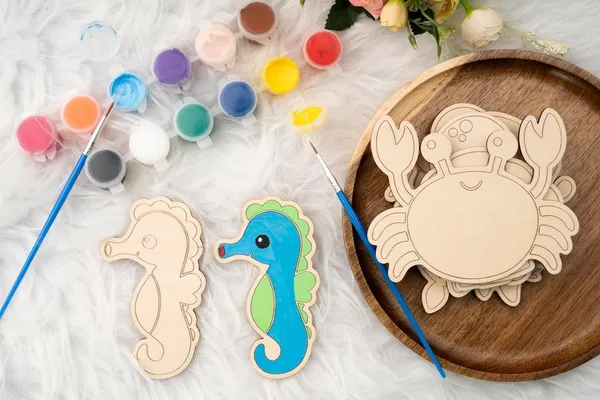 Diy_Mdf_Sea_Animals_Coloring_Kit
