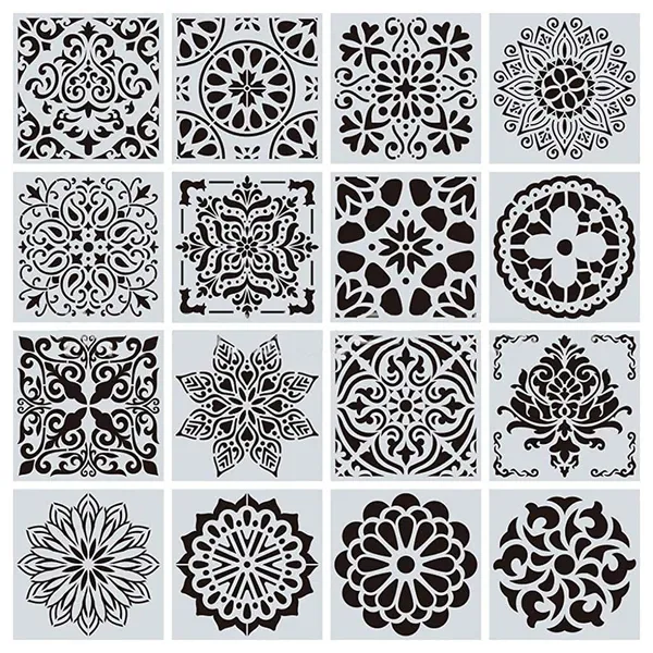 16_Pieces_For_Stencil_Design_|_6X6