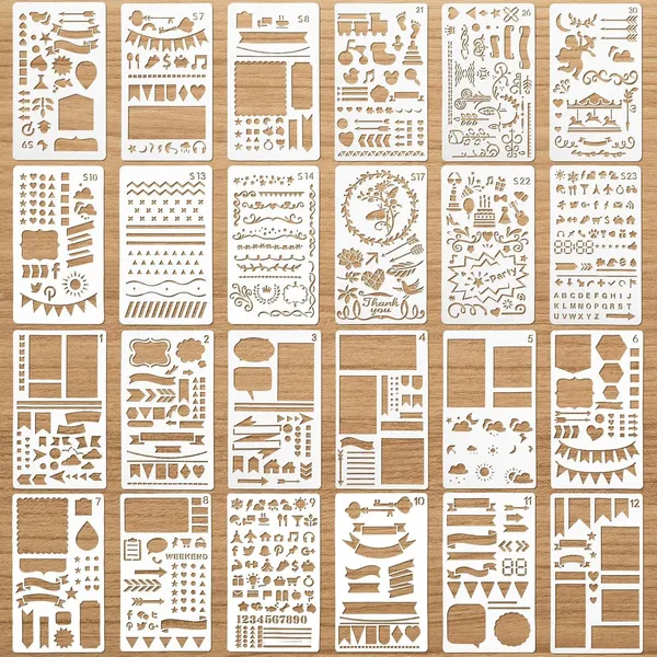 24_Pieces_For_Stencil_Drawing_Template