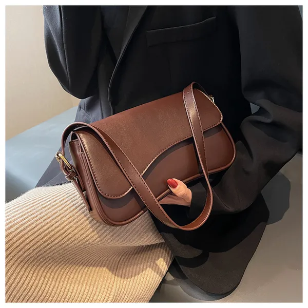Brown_Women'S_Shoulder__Crossbody_Bag_With_Inner_Zip_Pocket__Stylish,_Functional__Perfect_For_Daily_Use