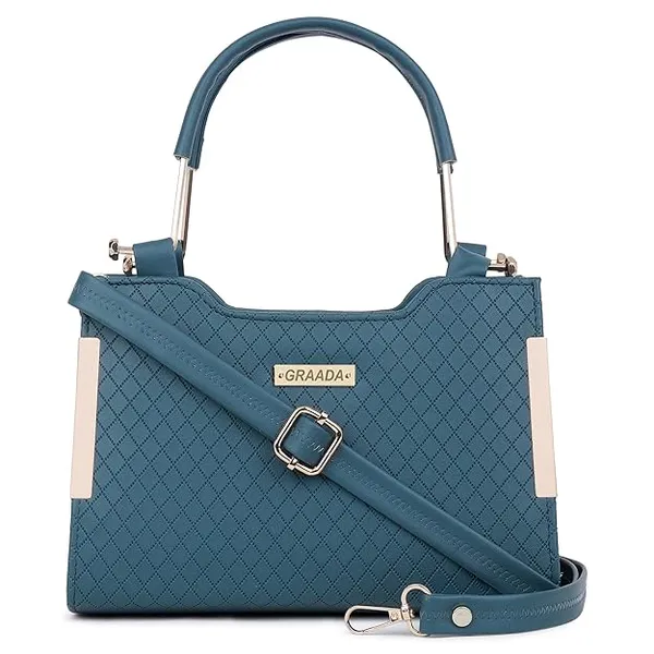 Blue_Trendy_Sling_Bag_By_Vinsage__Adjustable_Strap,_Dual_Handles__Two_Compartments