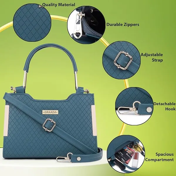 Blue_Trendy_Sling_Bag_By_Vinsage__Adjustable_Strap,_Dual_Handles__Two_Compartments