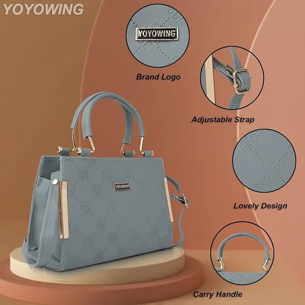 Grey_Trendy_Sling_Bag_By_Vinsage__Adjustable_Strap,_Dual_Handles__Two_Compartments