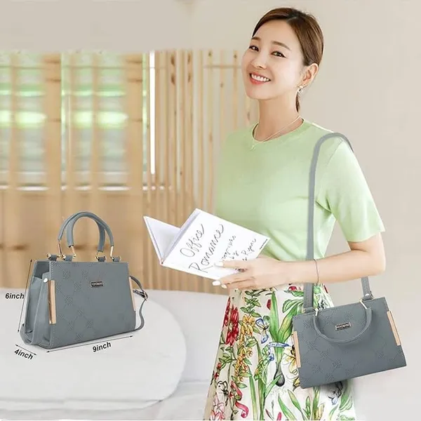Grey_Trendy_Sling_Bag_By_Vinsage__Adjustable_Strap,_Dual_Handles__Two_Compartments