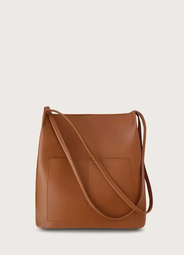 Tan_Women_Tote_Bag_Faux_Leather_Handbags_Casual_Ladies_Shoulder_Bags_For_Shopping._With_1_Compartment_And_Front_Pocket