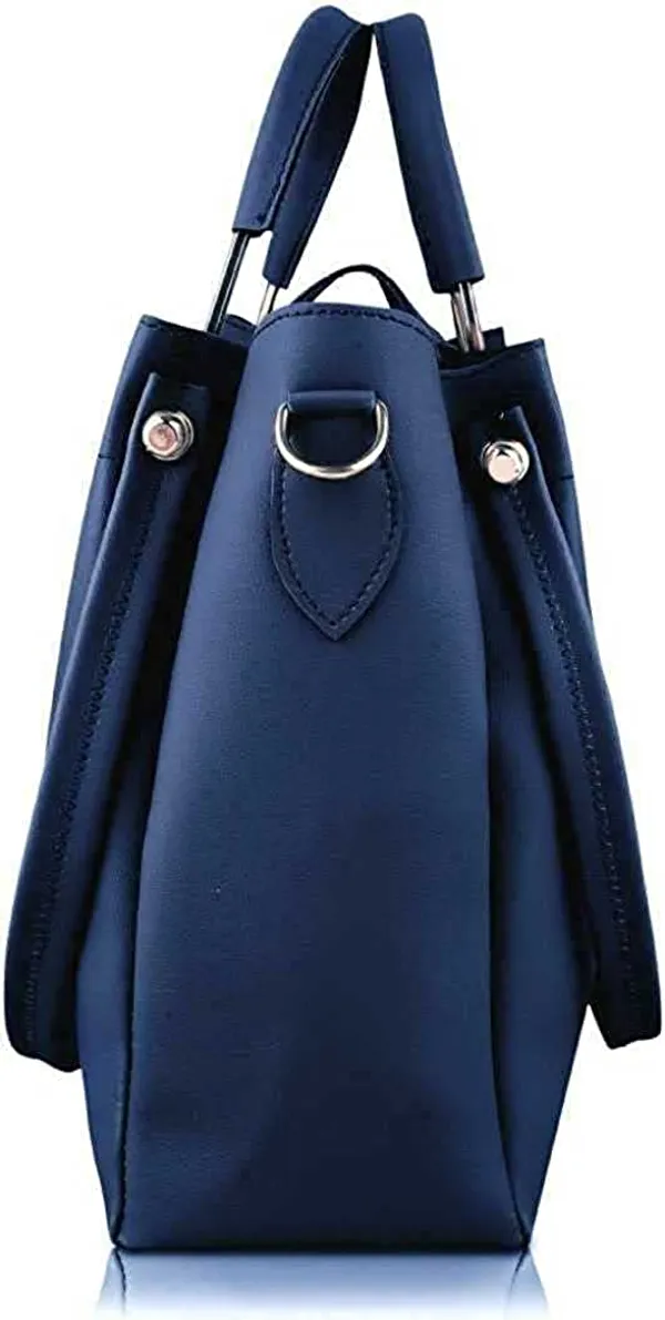 Blue_Shoulder_Pu-Leather_Handbags_For_Women'S._Combo_Set_Of_3_With_1_Compartment_And_1_Back_Zipper_Pocket