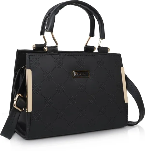 Black_Trendy_Sling_Bag_By_Vinsage__Adjustable_Strap,_Dual_Handles__Two_Compartments