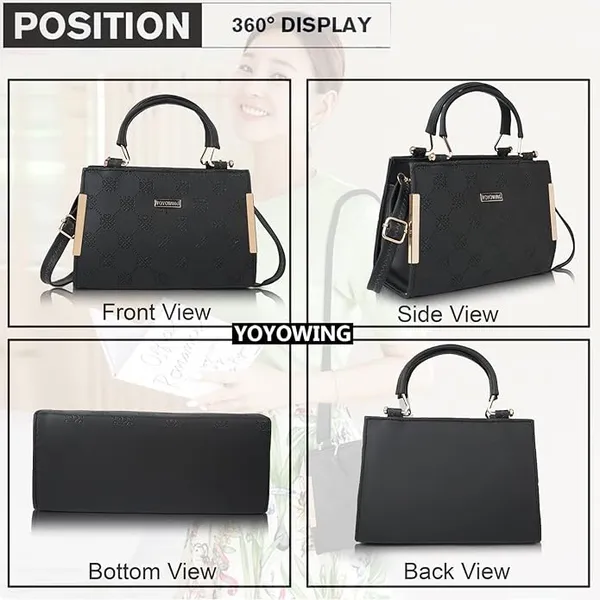 Black_Trendy_Sling_Bag_By_Vinsage__Adjustable_Strap,_Dual_Handles__Two_Compartments