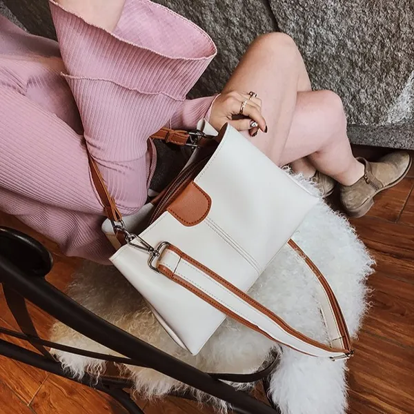 White_Designer_Ladies'_Pu-Leather_Shoulder_And_Crossbody_Bags__Large_Capacity_Travel_Bucket_Handbags