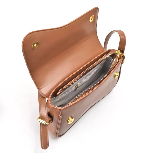 Tan_Women'S_Shoulder__Crossbody_Bag_With_Inner_Zip_Pocket__Stylish,_Functional__Perfect_For_Daily_Use