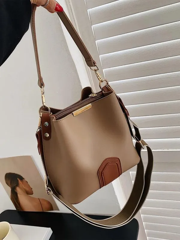 Cream_Handbag_for_Women_|_Elegant_PU_Leather_with_Spacious_Design_&_Double_Handles