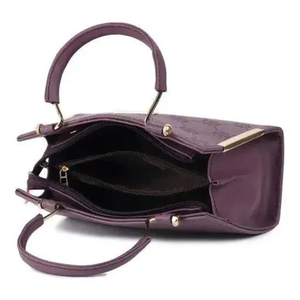 Peach_Pu-Leather_Women'S_Satchel_Bag