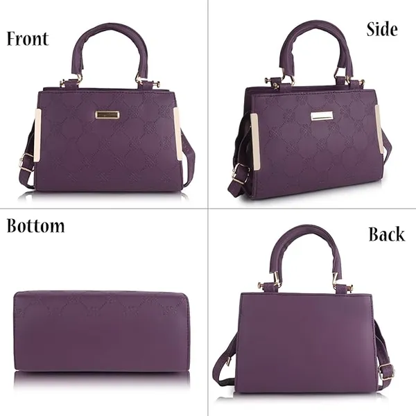 Blue_Trendy_Sling_Bag_By_Vinsage__Adjustable_Strap,_Dual_Handles__Two_Compartments