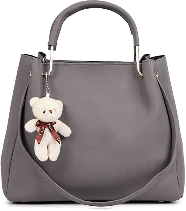 Grey_Shoulder_Pu-Leather_Handbags_For_Women'S._Combo_Set_Of_4