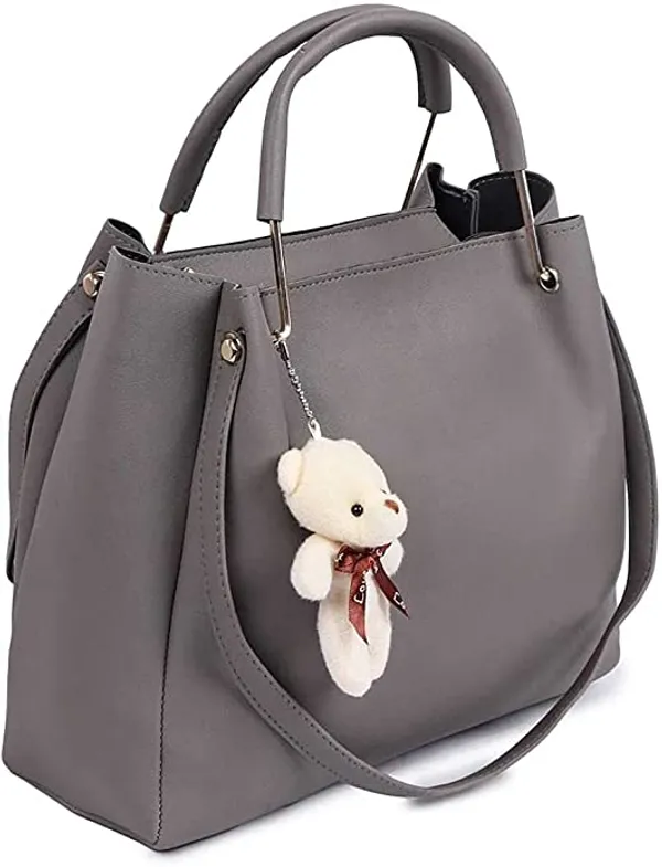 Grey_Shoulder_Pu-Leather_Handbags_For_Women'S._Combo_Set_Of_4