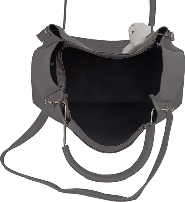 Grey_Shoulder_Pu-Leather_Handbags_For_Women'S._Combo_Set_Of_4