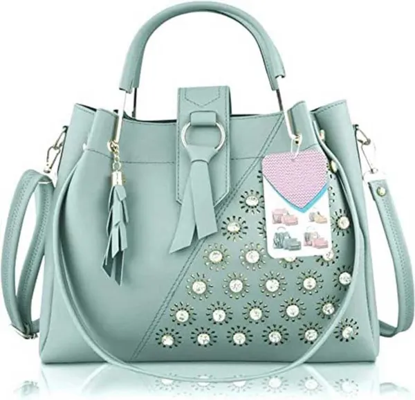 Pista_Shoulder_Pu-Leather_Handbags_For_Women'S._Combo_Set_Of_3_With_1_Compartment_And_1_Back_Zipper_Pocket