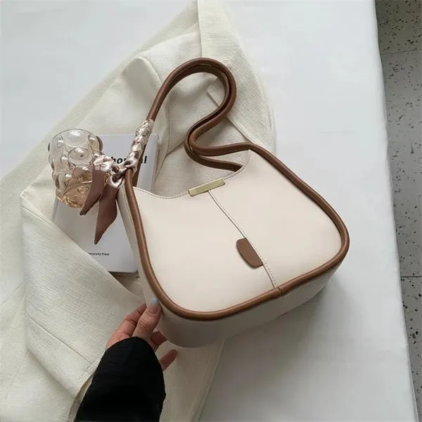 White_Stylish_Girls'_Sling_Bags_With_Trendy_Ribbon_Adornments