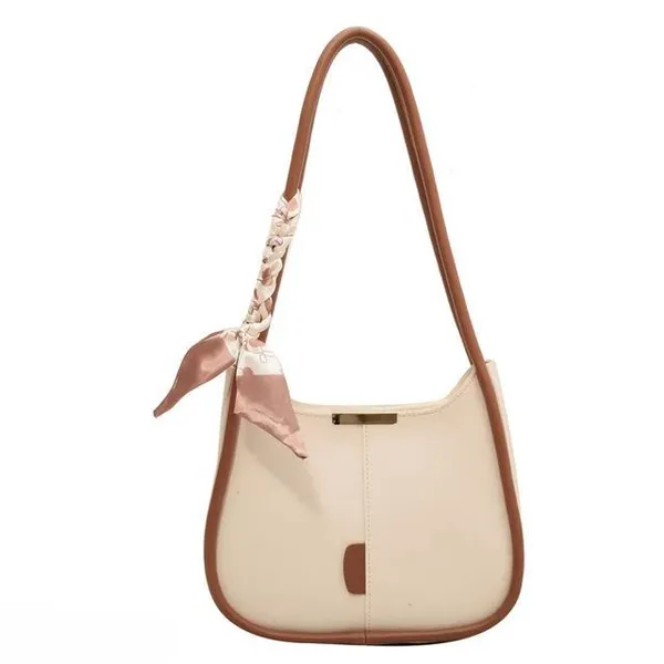 White_Stylish_Girls'_Sling_Bags_With_Trendy_Ribbon_Adornments