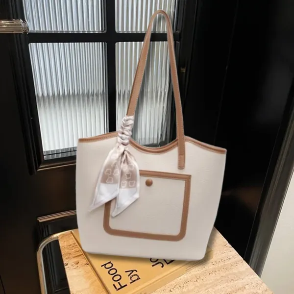 White_Stylish_Women'S_Handbag_With_Multiple_Pockets1_Inner,_1_Back_And_1_Front__And_Spacious_Compartment__Functional_Elegance