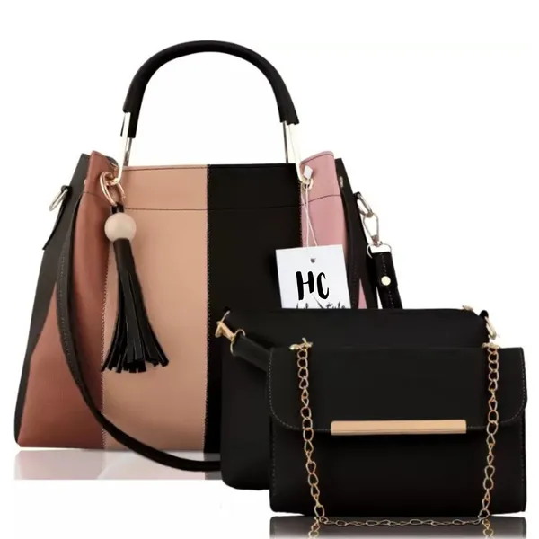 Black_Hercraft_Shoulder_Pu-Leather_Handbags_For_Women'S._Combo_Set_Of_3
