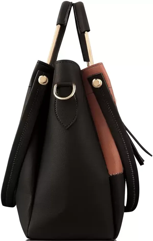 Black_Hercraft_Shoulder_Pu-Leather_Handbags_For_Women'S._Combo_Set_Of_3