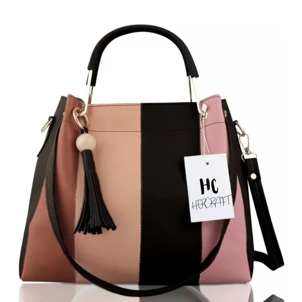 Black_Hercraft_Shoulder_Pu-Leather_Handbags_For_Women'S._Combo_Set_Of_3