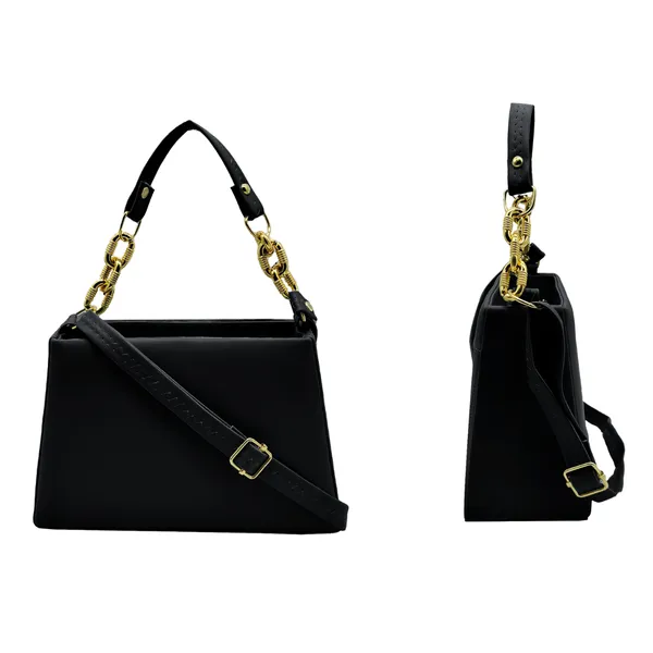 Black_Sling_Bag_for_Women_|_Trendy_PU_Leather_with_Dual_Handles_&_Compartments