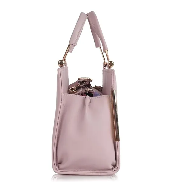 Pink_Trendy_Sling_Bag_By_Vinsage__Adjustable_Strap,_Dual_Handles__Two_Compartments