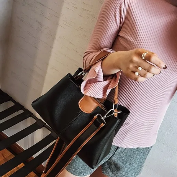 Black_Designer_Ladies'_Pu-Leather_Shoulder_And_Crossbody_Bags__Large_Capacity_Travel_Bucket_Handbags