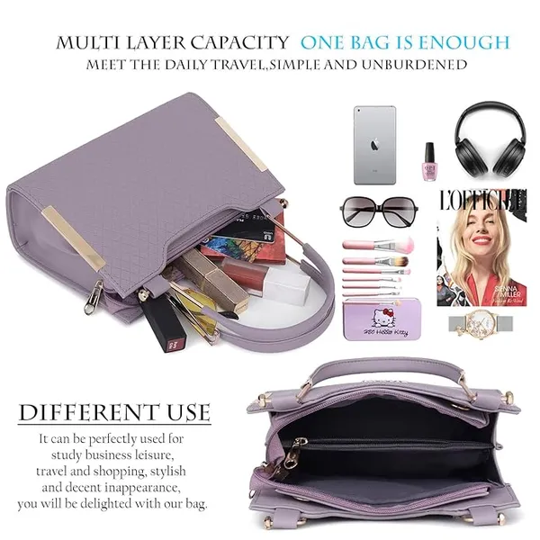 Purple_Trendy_Sling_Bag_By_Vinsage__Adjustable_Strap,_Dual_Handles__Two_Compartments