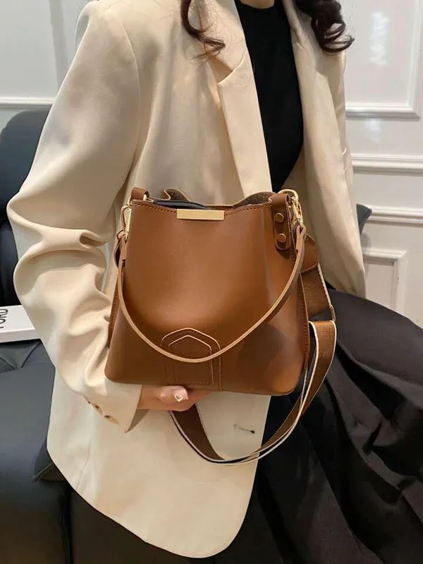 Tan_Handbag_for_Women_|_Classy_PU_Leather_with_Double_Handles_&_Large_Compartment