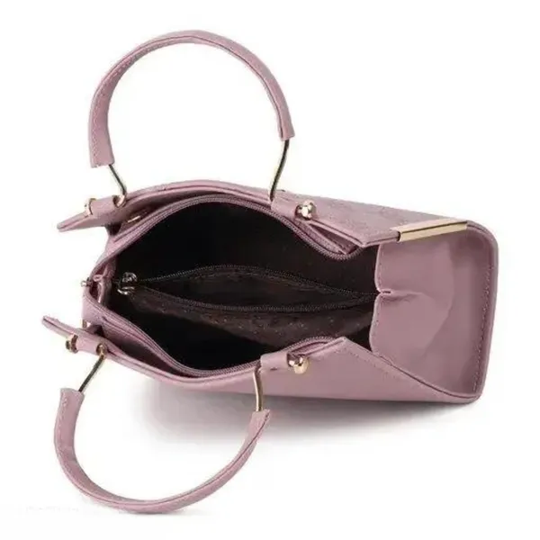 Black_Pu-Leather_Women'S_Satchel_Bag