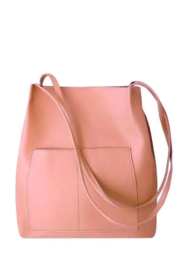 Pink_Women_Tote_Bag__Leather_Handbags_Casual_Ladies_Shoulder_Bags_For_Shopping._With_1_Compartment_And_Front_Pocket