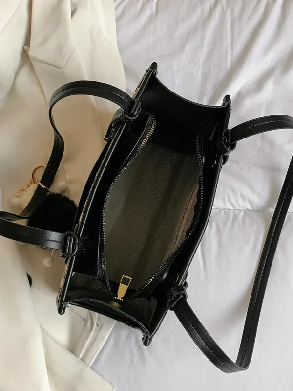 Black_Large-Capacity_Houndstooth_Bag_New_Fashion._One-Shoulder_Underarm_Handbag