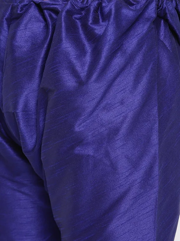 Royal_Blue_Banarasi_Dupion_Kurta_With_Churidar_And_Waistcoat_Set_For_Men