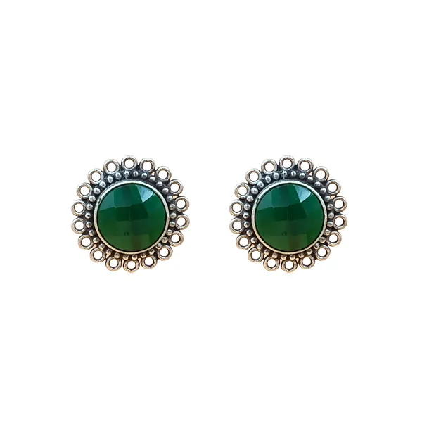 Green_Floral_style_Stud