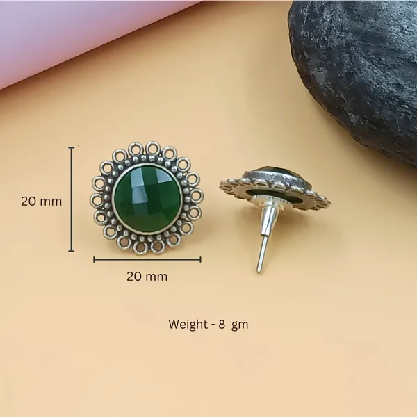 Green_Floral_style_Stud