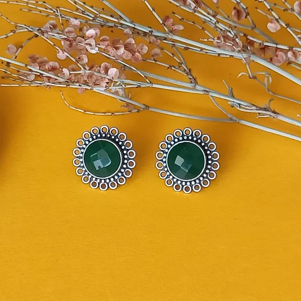 Green_Floral_style_Stud