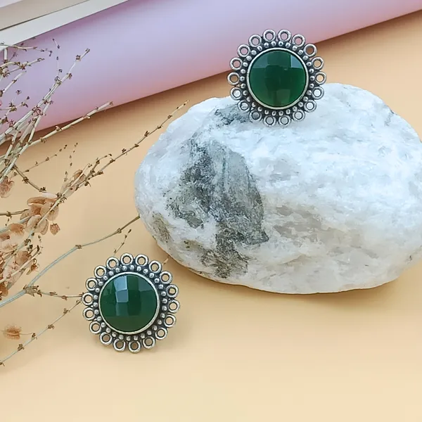 Green_Floral_style_Stud