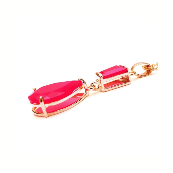 Pink_Fuchsia_Chalcedony_Natural_Stone_Pendant_Chain_Set_For_Women_And_Girls