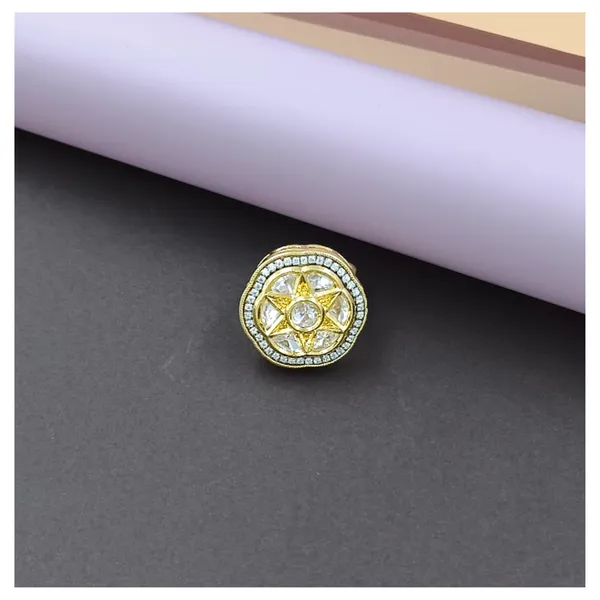 White_Floral_Kundan_Ring_for_Women_&_Girls_|_Adjustable_Luxury_Traditional_Jewelry
