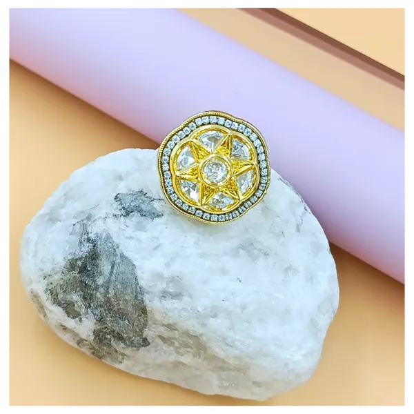 White_Floral_Kundan_Ring_for_Women_&_Girls_|_Adjustable_Luxury_Traditional_Jewelry