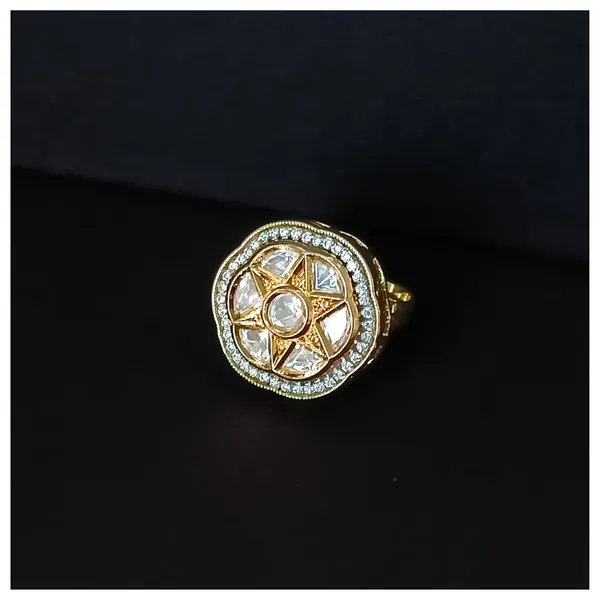 White_Floral_Kundan_Ring_for_Women_&_Girls_|_Adjustable_Luxury_Traditional_Jewelry