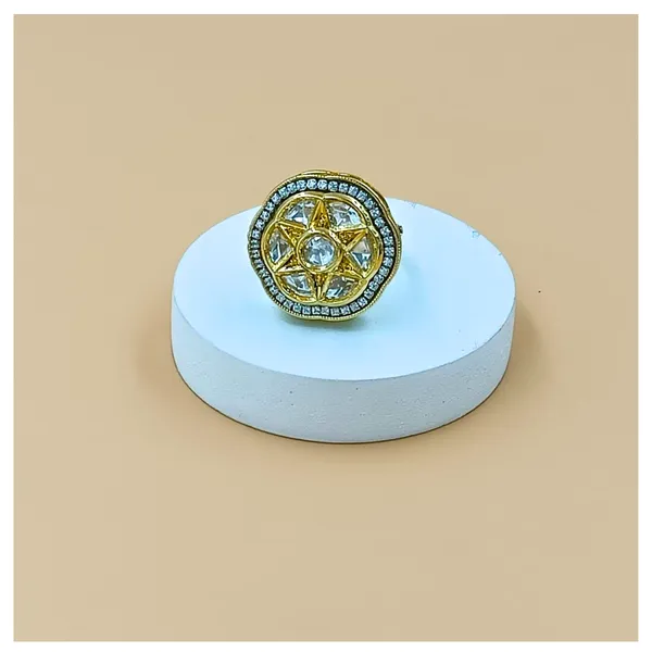 White_Floral_Kundan_Ring_for_Women_&_Girls_|_Adjustable_Luxury_Traditional_Jewelry